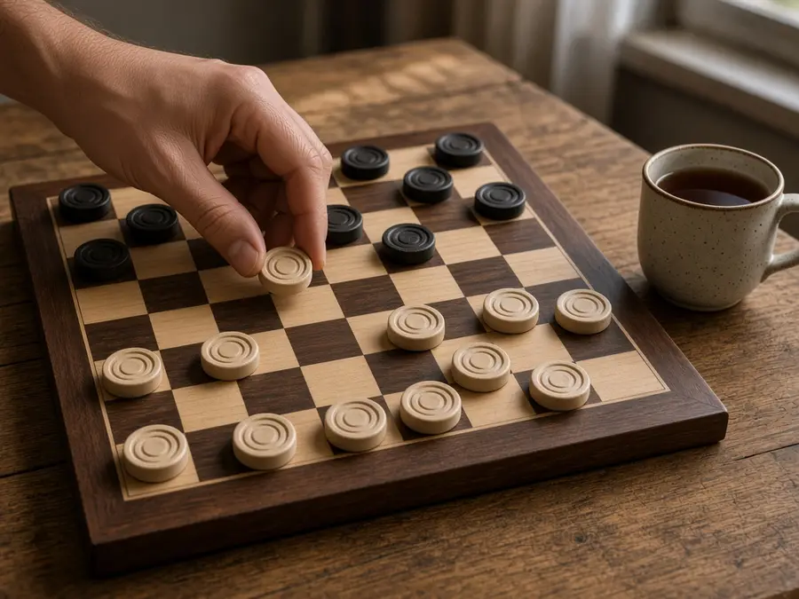 Russian draughts AI play with difficulty settings, hints, undo, and replay